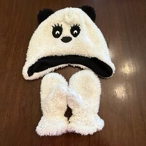 Panda Hat and Mittens Set 12-24M